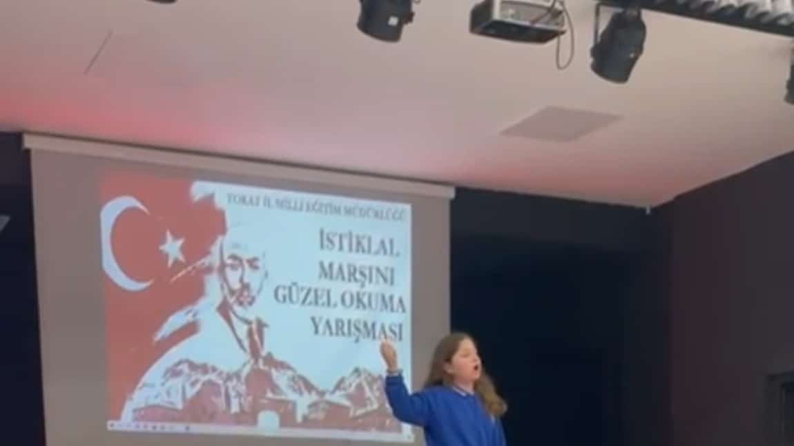 İSTİKLAL MARŞI OKUMA YARIŞMASI İL İKİNCİMİZ